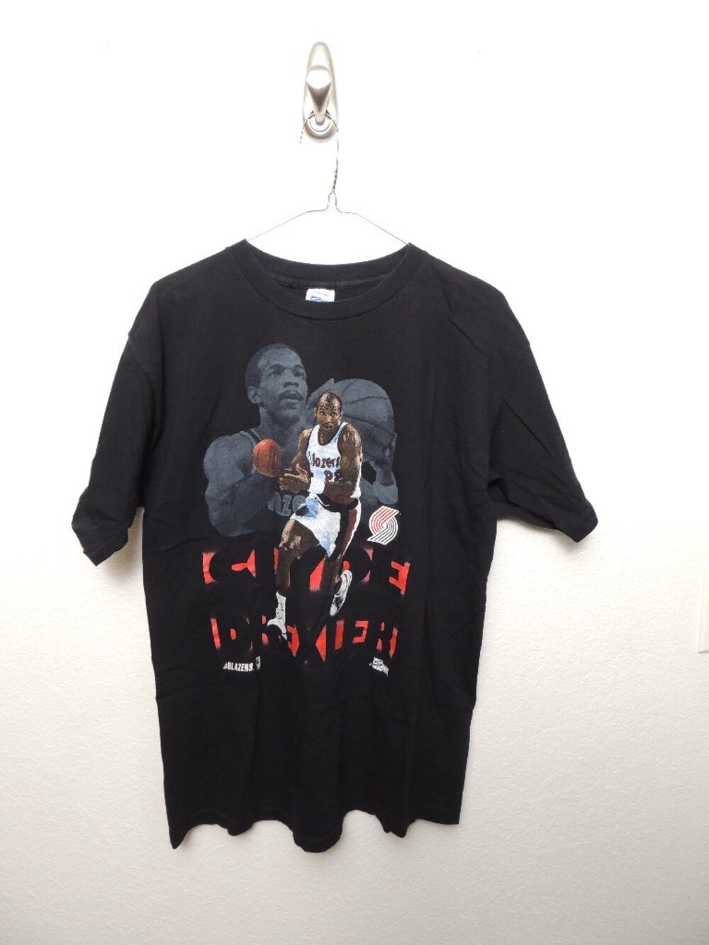 Vintage 1991 Salem Sportswear Clyde Drexler Portland Trail Blazers Shirt Mens L